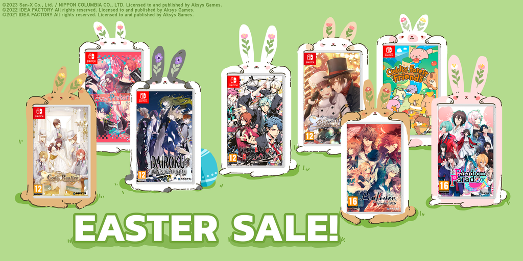 Easter Sale on the Aksys EU Online Store! Multiple otome titles on offer!